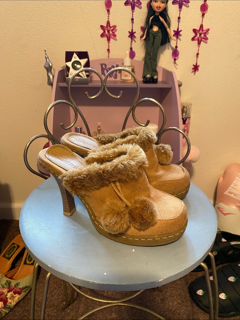 Y2K Dollhouse Snow Bunny Mules